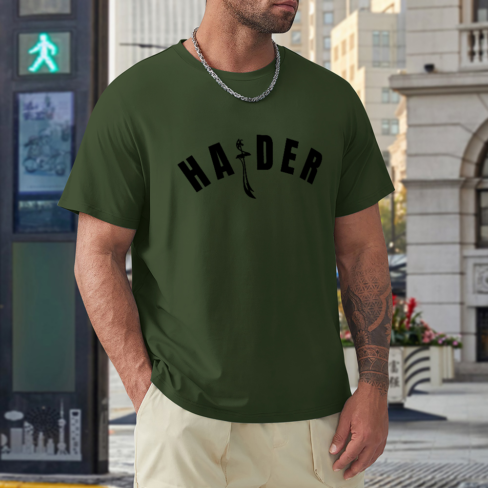 Men's Loose Fit T-Shirt - Haider | Pure Cotton Streetwear Tee