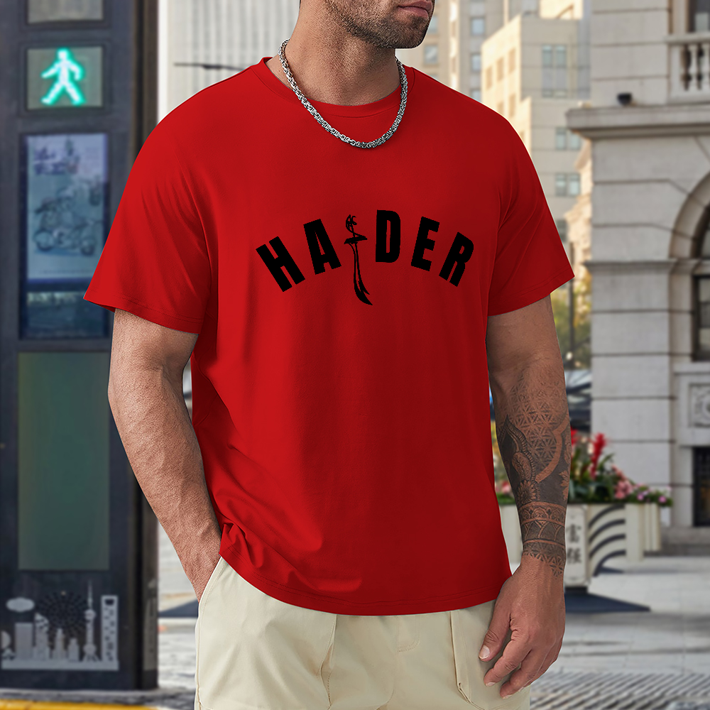 Men's Loose Fit T-Shirt - Haider | Pure Cotton Streetwear Tee