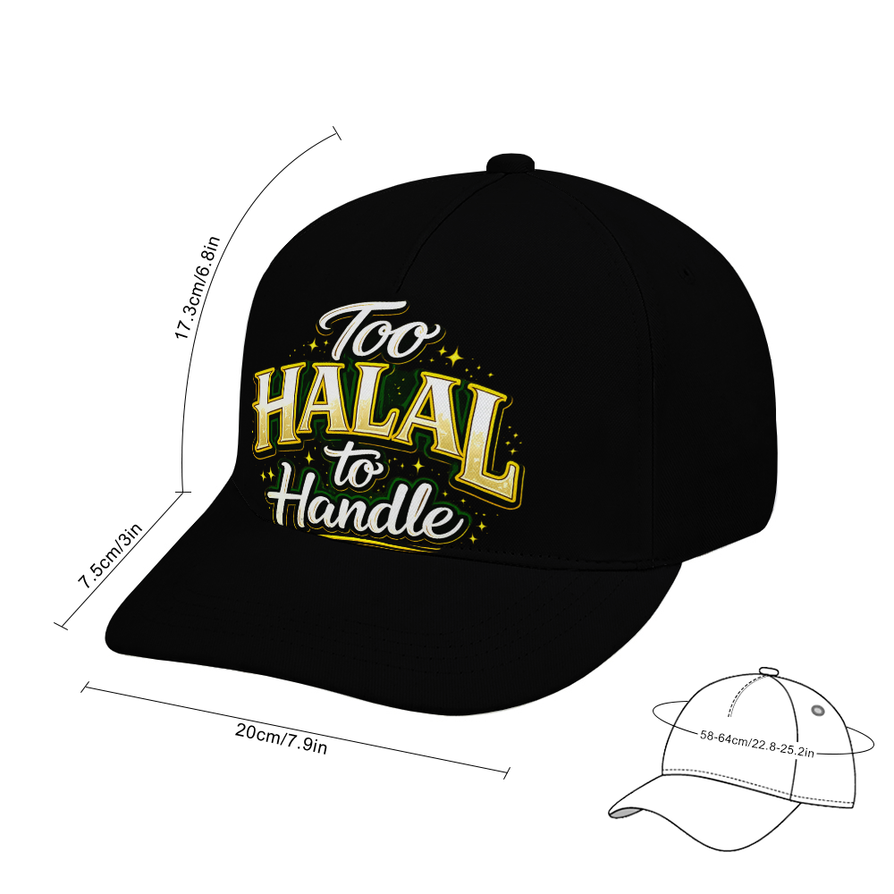 Islamic Baseball Cap - Too Halal To Handle | Unisex Streetwear