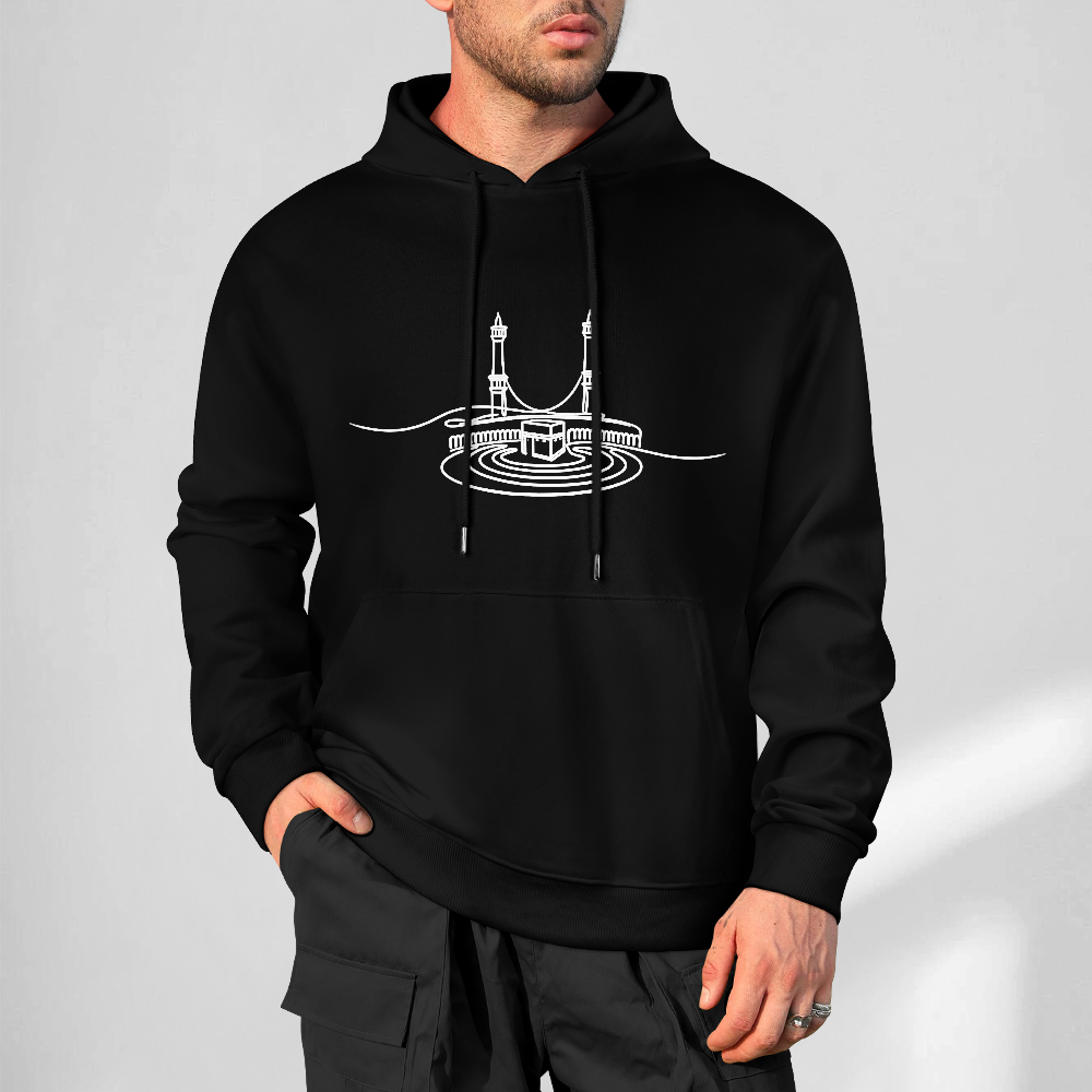 mens-cotton-hoodie-with-kabba-print-in-pink-black-white-purple-babyblue-apricot-grey-bordeux-magenta-crimson-navy