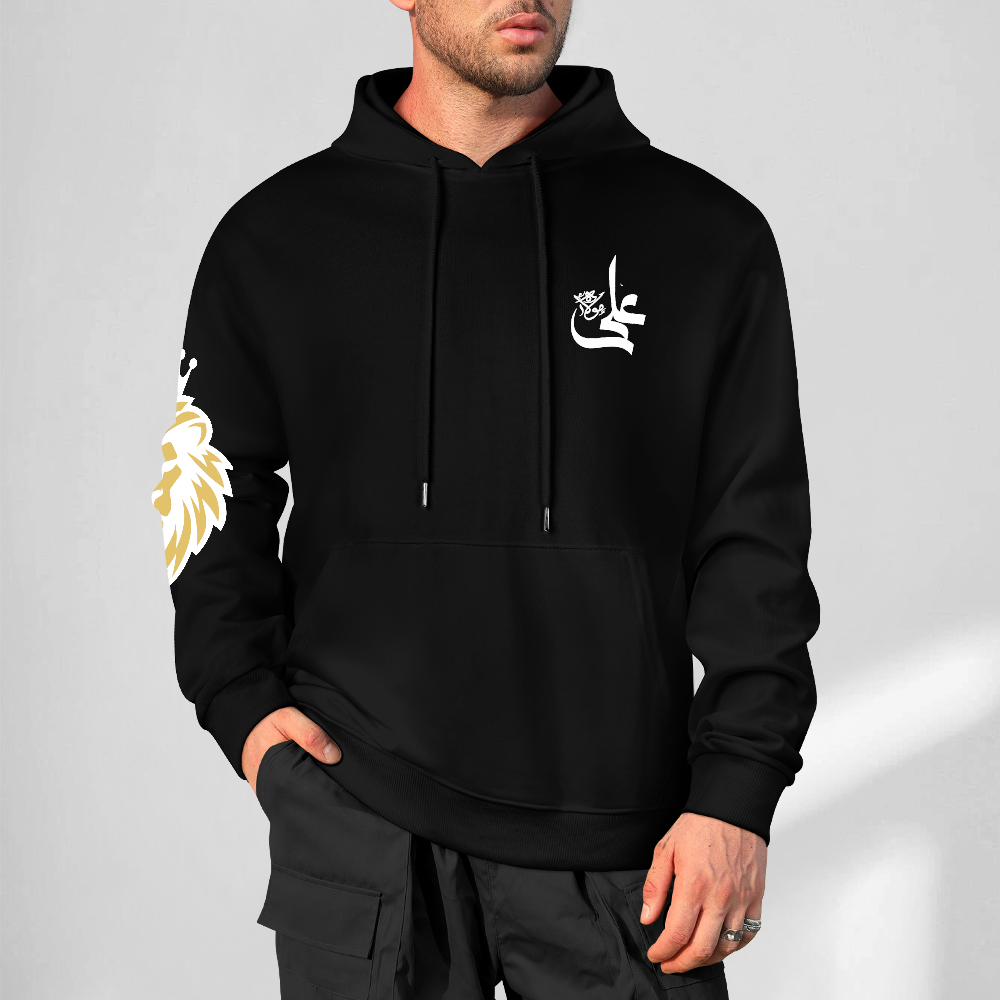 mens-cotton-hoodie-with-haider-lion-ali-print-in-black-white-magenta-crimson-grey-navy-greyblue-apricot-bordeux-purple-babyblue