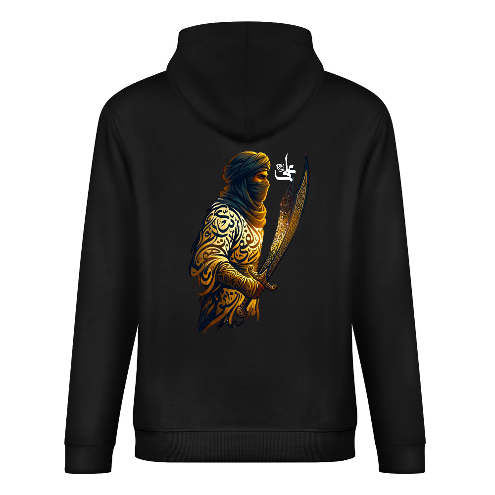 mens-cotton-hoodie-with-ali-warrior-haider-print-in-black-white-magenta-crimson-grey-navy-greyblue-apricot-bordeux-purple