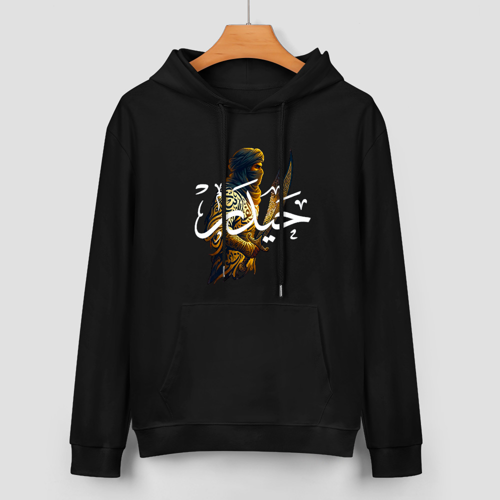 mens-cotton-hoodie-with-ali-warrior-haider-print-in-black-white-magenta-crimson-grey-navy-greyblue-apricot-bordeux-purple