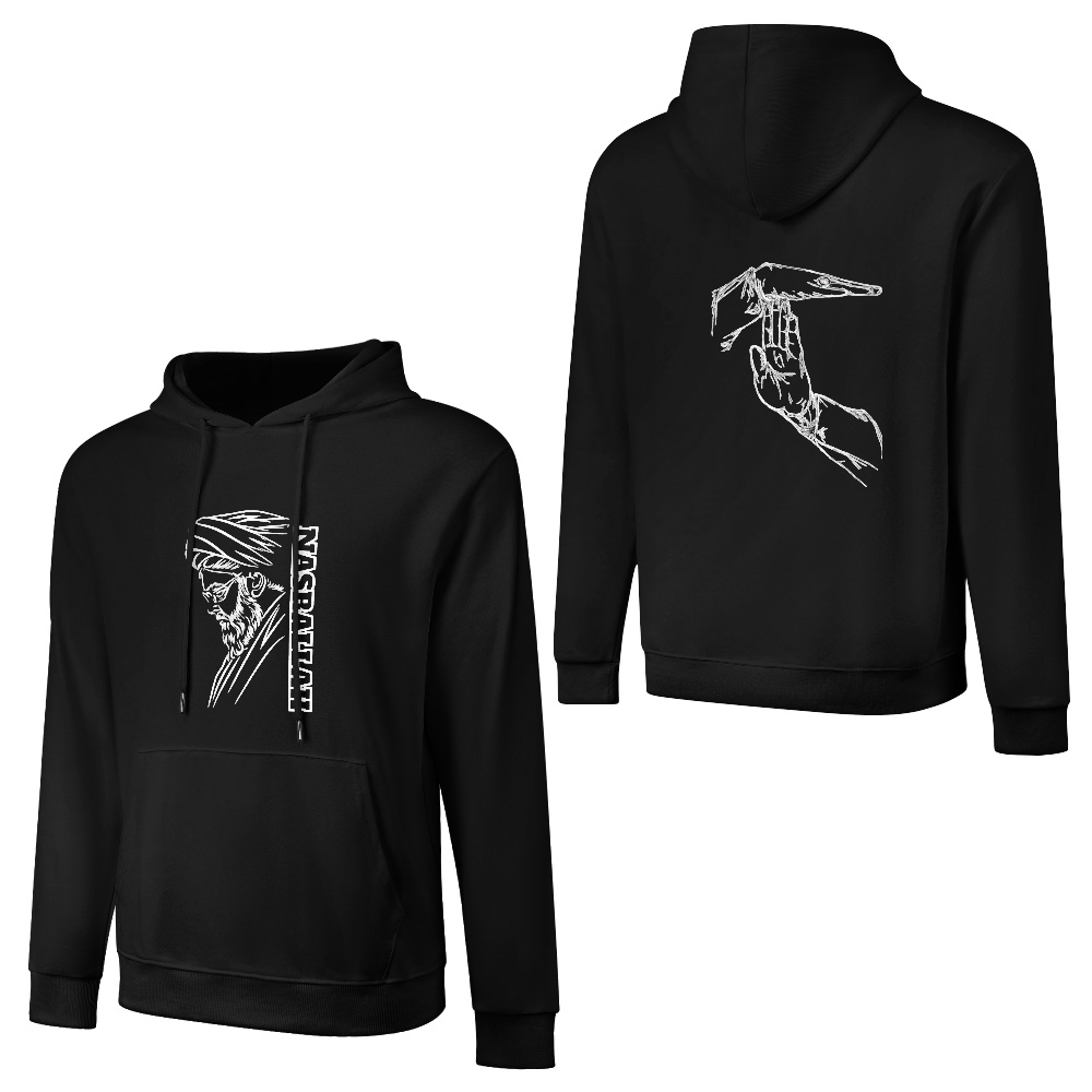 mens-cotton-hoodie-with-nasrallah-in-black-white-grey-light-blue-dark-blue-Grey