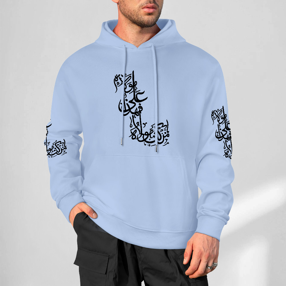 Mens-cotton-hoodie-with-man-kunta-mola-print-in-baby-blue