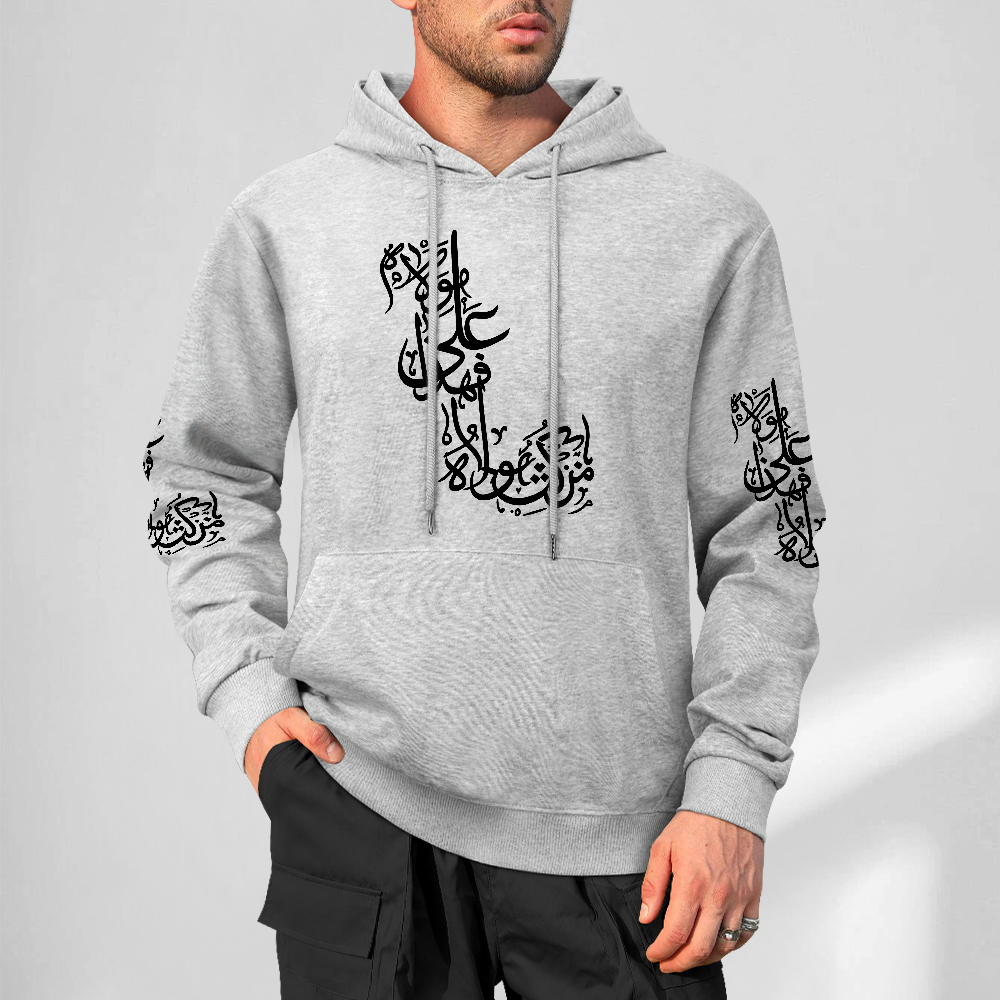 Mens-cotton-hoodie-with-man-kunta-mola-print-in-grey