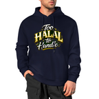 mens-cotton-hoodie-with-too-halal-to-handle-funny-print-in-black-white-magenta-crimson-grey-navy-greyblue-apricot-bordeux-purple-dark-purple