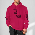 Mens-cotton-hoodie-with-man-kunta-mola-print-in-magenta-pink