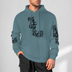 Mens-cotton-hoodie-with-man-kunta-mola-print-in-blue-grey