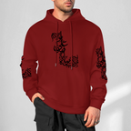 Mens-cotton-hoodie-with-man-kunta-mola-print-in-crimson