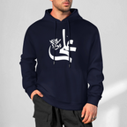 Mens-cotton-hoodie-with-Ali-in-arabic-text-in-Navy