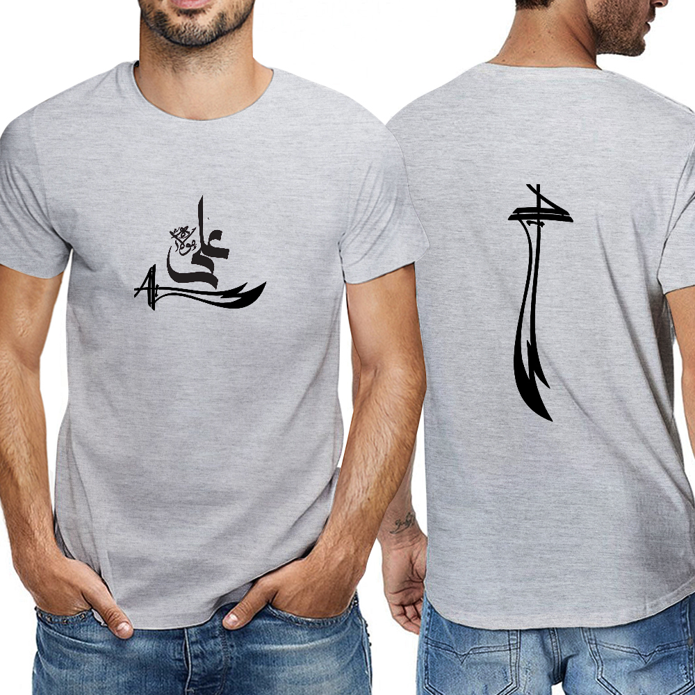 men's-cotton-t-shirt-with-ali-zulfiqar-in-black-yellow-white-blue-darkblue-grey-pink-greyblue-purple-maroon-coffee-brown