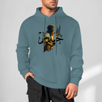 mens-cotton-hoodie-with-ali-warrior-haider-print-in-black-white-magenta-crimson-grey-navy-greyblue-apricot-bordeux-purple