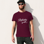 men's-loose-fit-cotton-t-shirt-with-rafidhi-in-black-yellow-white-blue-darkblue-grey-pink-greyblue-purple-maroon-coffee-brown-apricot
