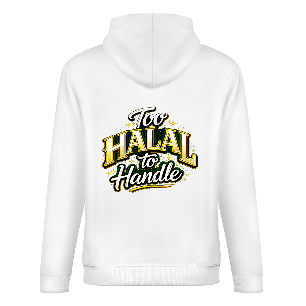 mens-cotton-hoodie-with-too-halal-to-handle-funny-print-in-black-white-magenta-crimson-grey-navy-greyblue-apricot-bordeux-purple-dark-purple