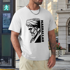 men's-loose-fit-cotton-t-shirt-with-hassan-nasrallah-in-black-yellow-white-blue-darkblue-grey-pink-greyblue-purple-maroon-coffee-brown-apricot